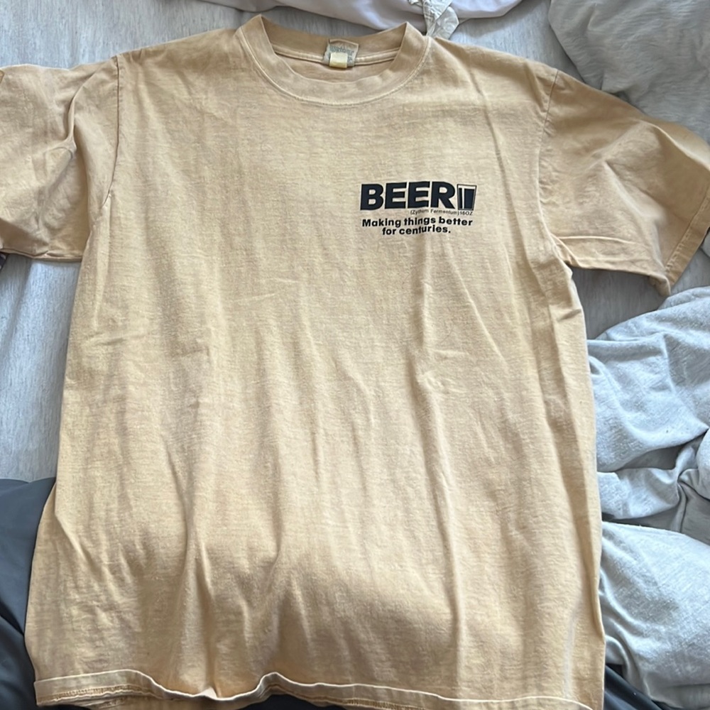 Beer Colored Shirt. Size medium.